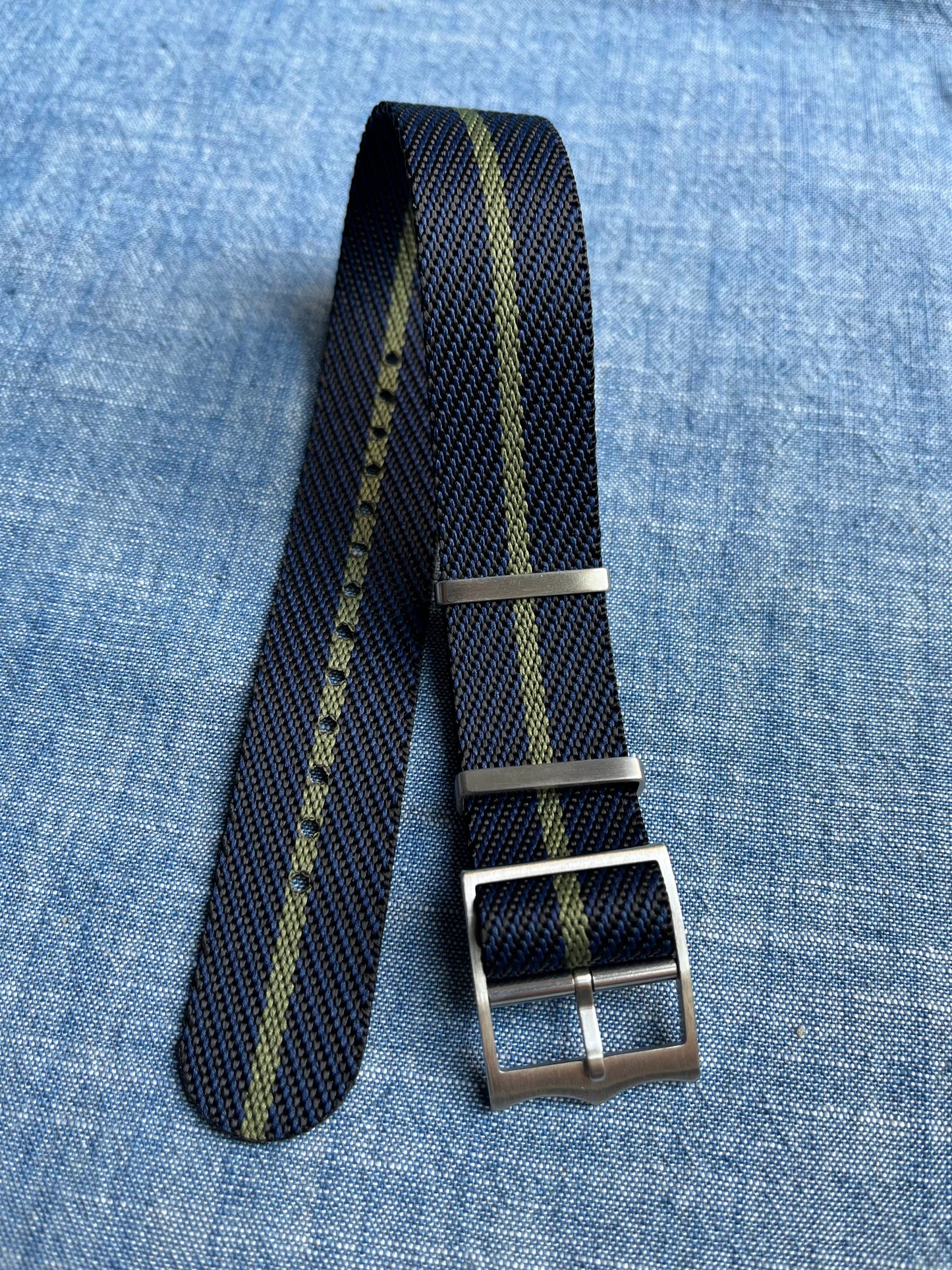Rose Strap - Navy / Green