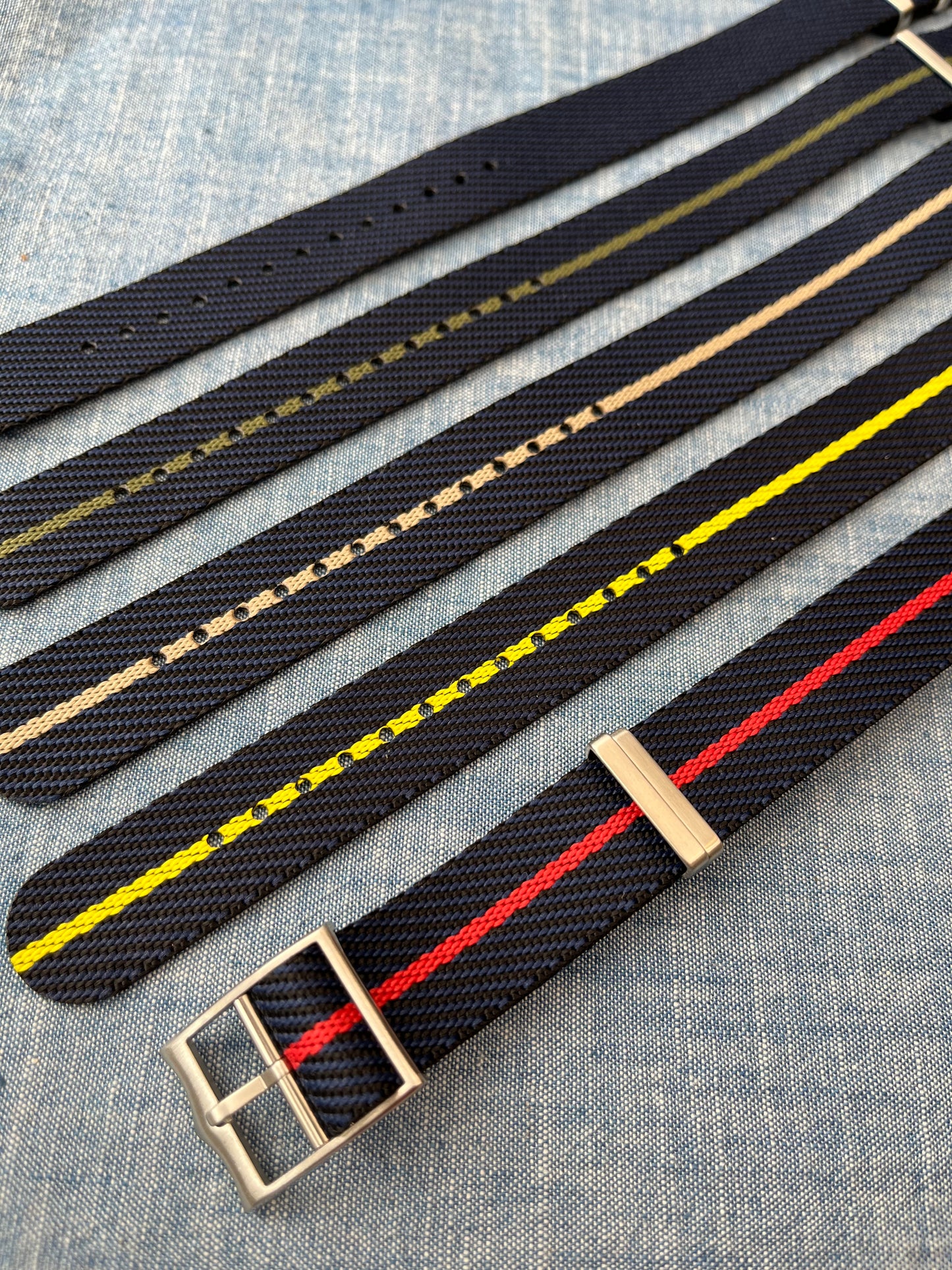 Rose Strap - Navy / Green