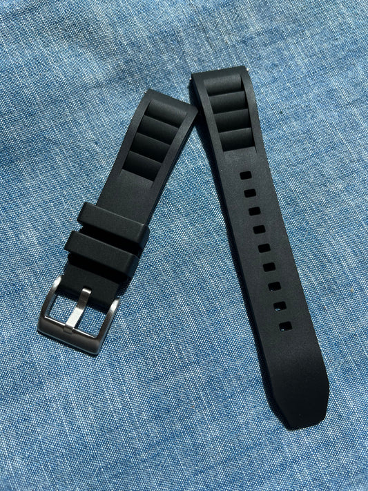 Shark Vulcanized Rubber Strap - Black
