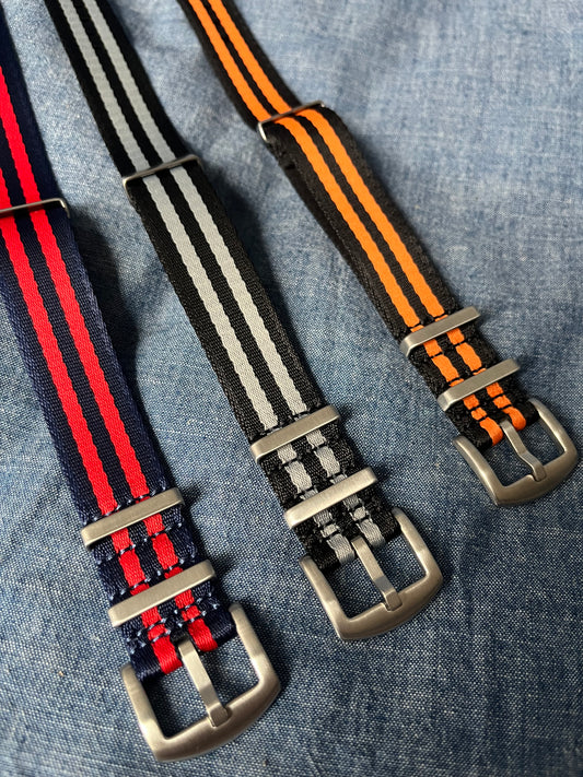 GREAT-O Seatbelt Strap - Bond Black / Orange