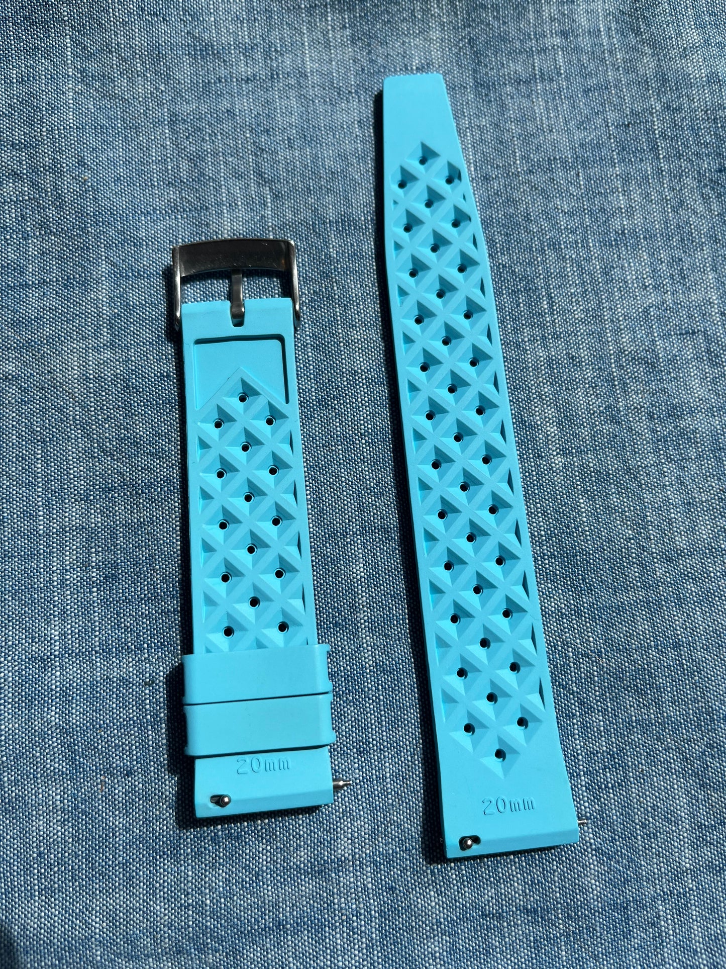 Tropical Island FKM Strap - Baby Blue